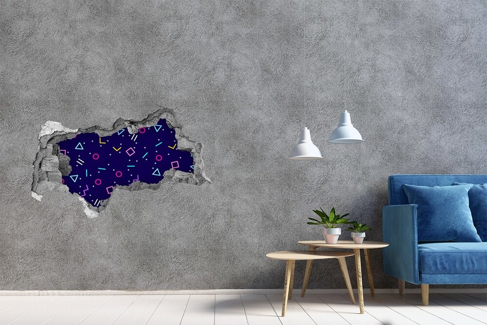 Fototapeta dziura na ścianę Geometryczne tło