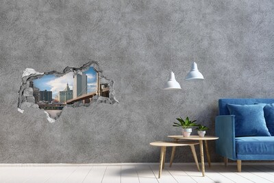 Fototapeta dziura na ścianę 3d Most Brookliński