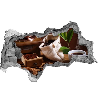 Naklejka 3D dziura na ścianę Filiżanka espresso