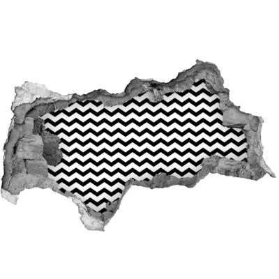 Dziura 3d fototapeta naklejka Zygzaki