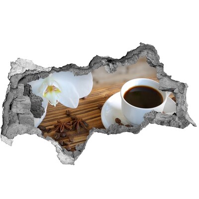 Naklejka 3D dziura okleina Filiżanka kawy