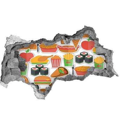 Samoprzylepna naklejka beton Fast food