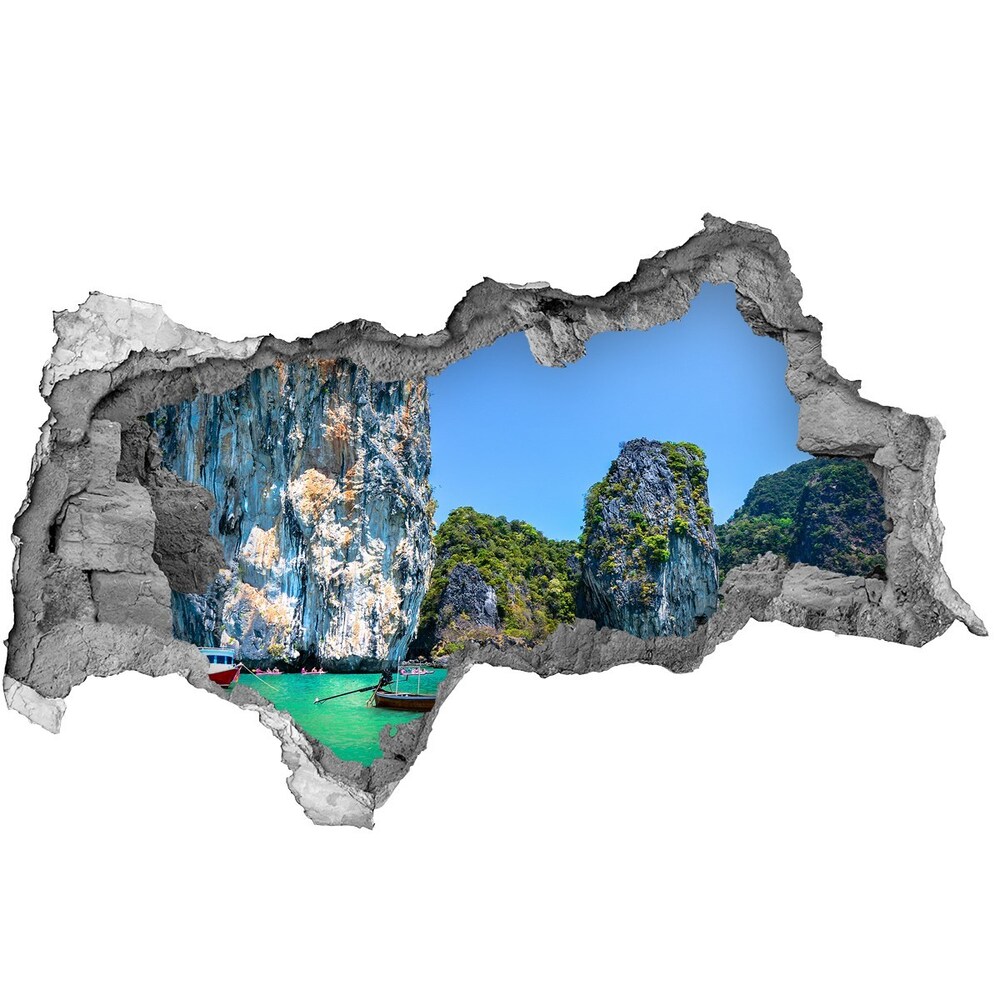 naklejka fototapeta 3D widok Łódki Tajlandia