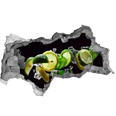 Naklejka 3D dziura okleina beton Mojito