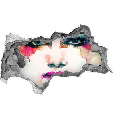 Dziura 3d fototapeta na ścianę Portret kobiety
