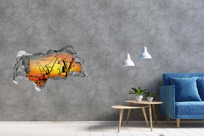 Fototapeta dziura na ścianę 3d Stocznia w Gdańsku