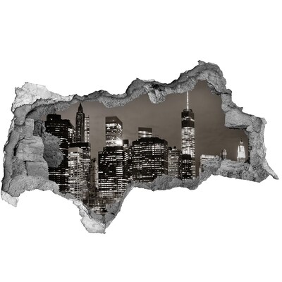 Fototapeta dziura na ścianę 3d Manhattan Nowy Jork