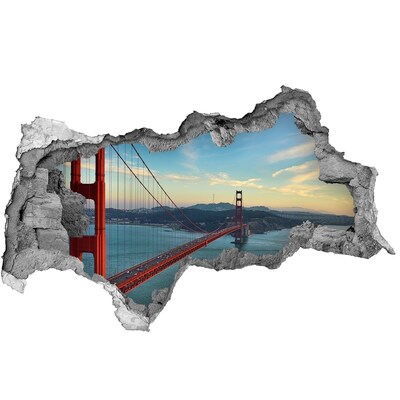 Fototapeta dziura na ścianę 3d Most San Francisco