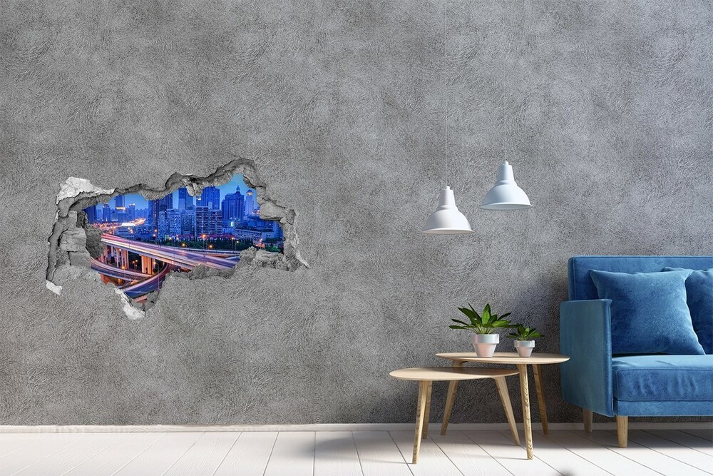 Fototapeta dziura na ścianę 3d naklejka Wiadukt