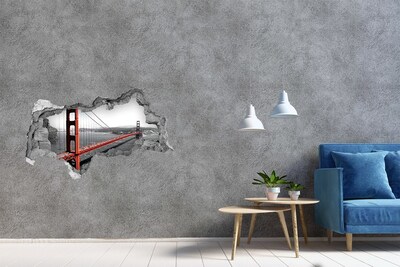 Fototapeta dziura na ścianę 3d Most San Francisco