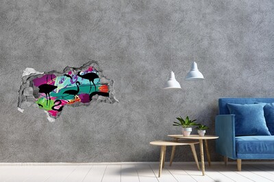 Dziura 3d fototapeta ścienna Naklejka Flamingi