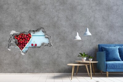 Samoprzylepna naklejka beton Serce z wiśni