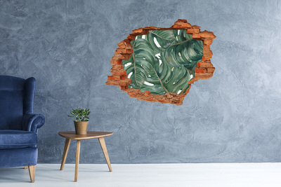 Naklejka 3D dziura samoprzylepna Monstera