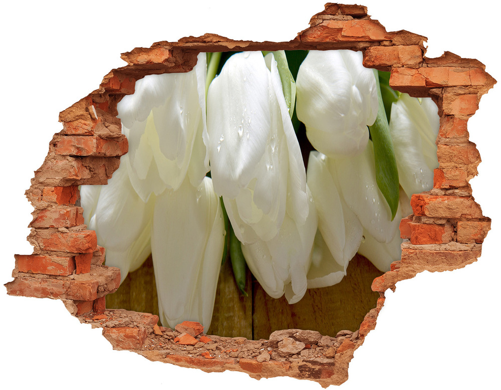 Samoprzylepna naklejka fototapeta Białe tulipany