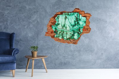 Dziura 3d foto tapeta naklejka Malachit tekstura