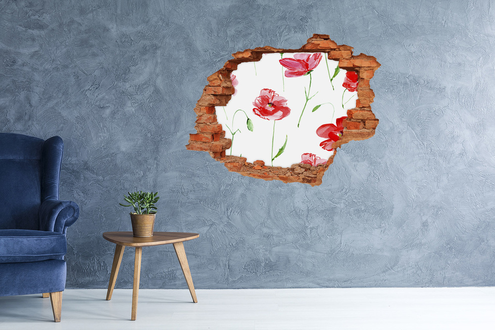Naklejka 3D dziura na ścianę samoprzylepna Maki