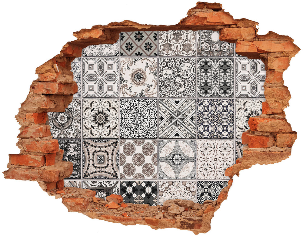 Fototapeta dziura na ścianę Ceramiczne płytki