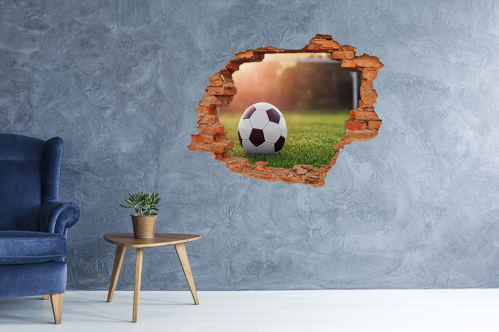 Fototapeta dziura na ścianę 3d Piłka nożna