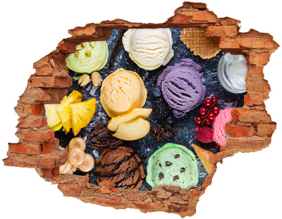 Naklejka dziura na ścianę Kolorowe lody