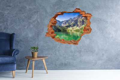 Dziura 3d w ścianie naklejka Morskie oko Tatry
