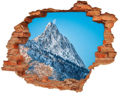 Dziura 3d w ścianie naklejka Giewont Tatry