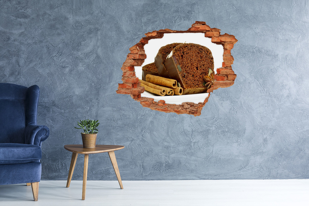 Naklejka 3D dziura Piernik i wanilia