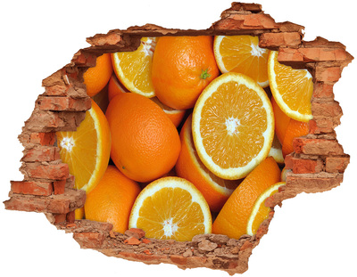 Naklejka 3D dziura Połówki pomarańczy