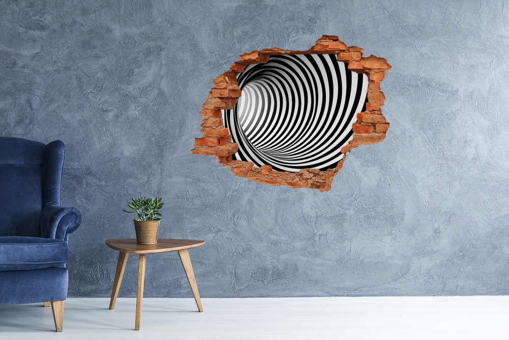 Dziura 3d fototapeta naklejka Tunel 3D