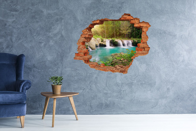 naklejka fototapeta 3D widok Wodospad w lesie