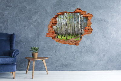 naklejka fototapeta 3D widok Brzozowy las