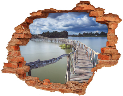 naklejka fototapeta 3D widok Drewniany most