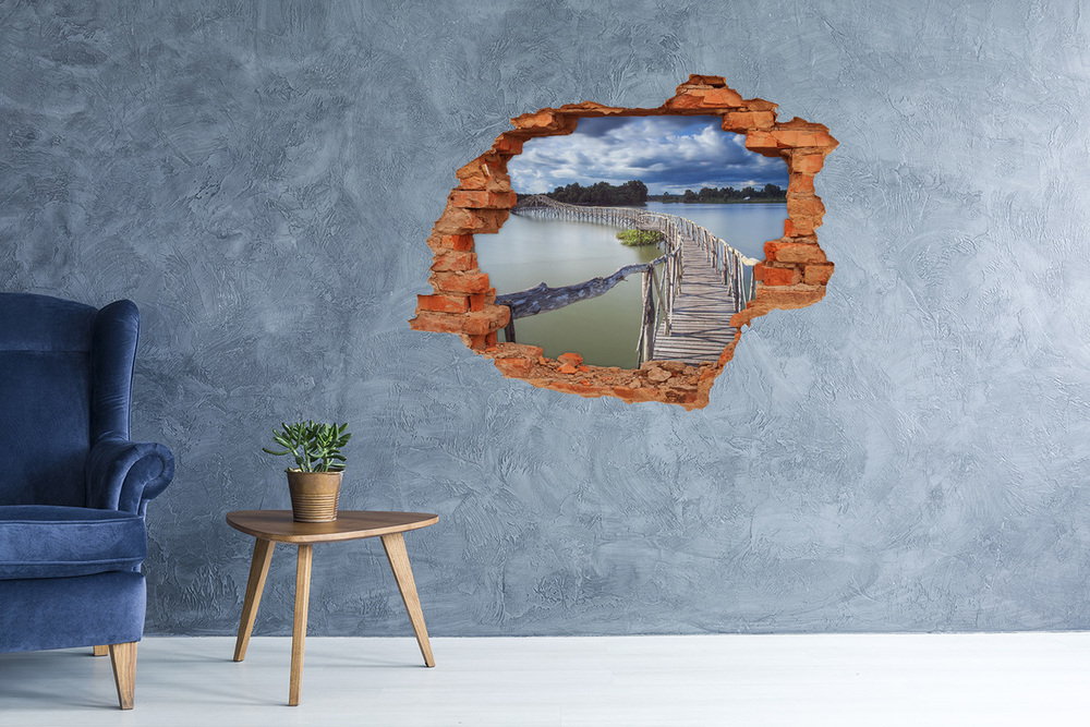 naklejka fototapeta 3D widok Drewniany most