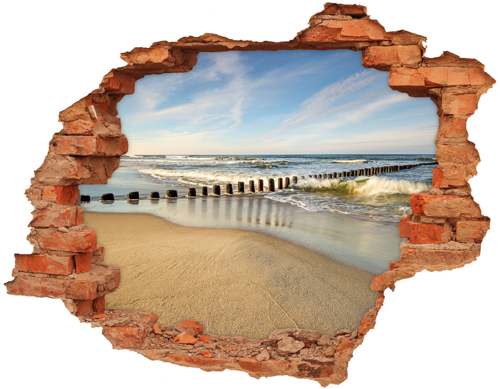 naklejka fototapeta 3D Plaża nad Bałtykiem
