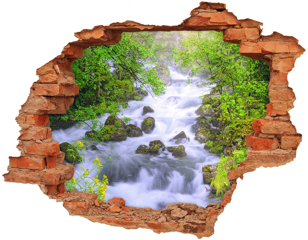 naklejka fototapeta 3D widok Górska rzeka