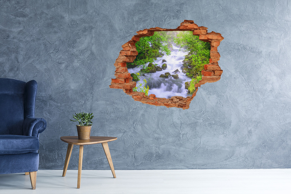 naklejka fototapeta 3D widok Górska rzeka