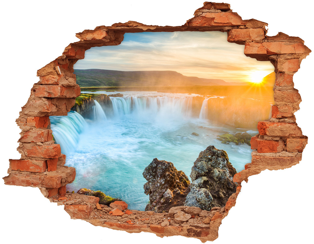naklejka fototapeta 3D widok beton Wodospad