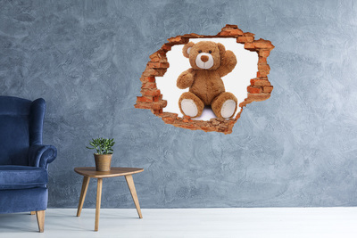 Dziura 3d fototapeta na ścianę Pluszowy miś