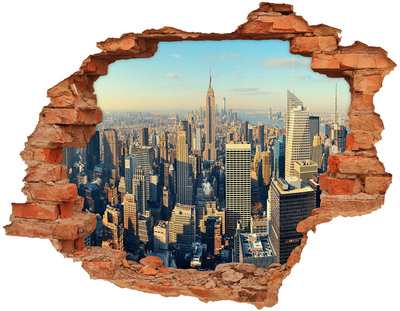Fototapeta dziura na ścianę 3d Drapacze chmur