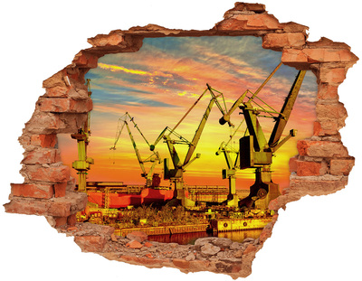 Fototapeta dziura na ścianę 3d Stocznia w Gdańsku