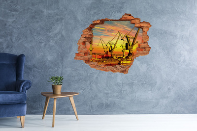 Fototapeta dziura na ścianę 3d Stocznia w Gdańsku