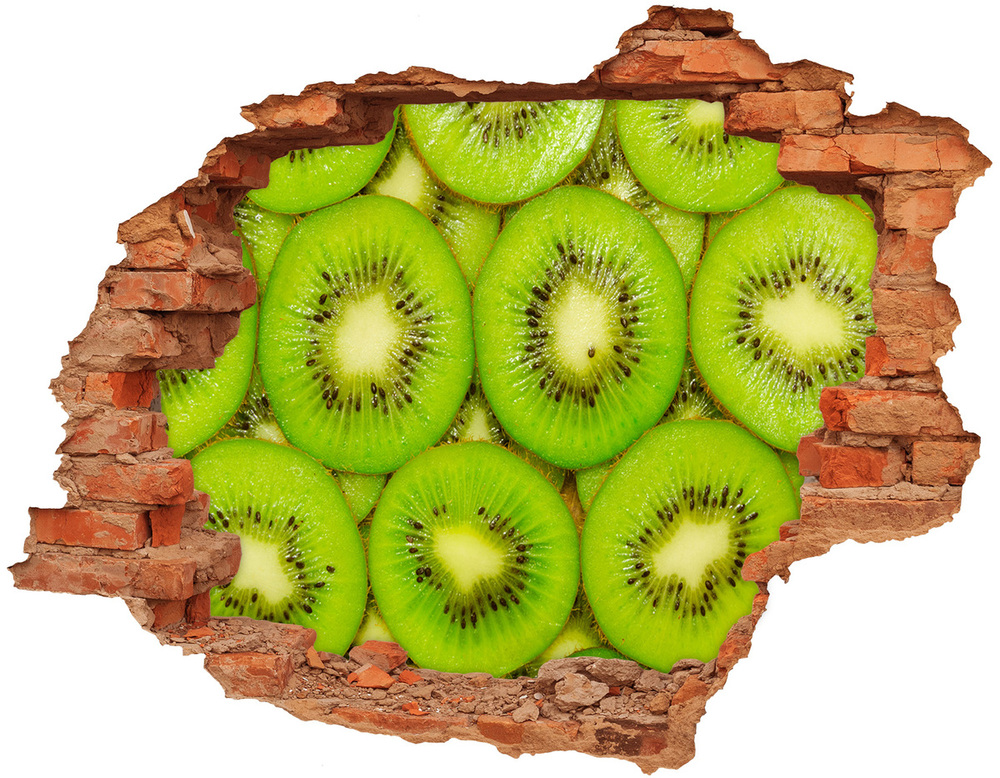 Naklejka 3D dziura na ścianę okleina Kiwi