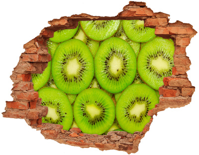 Naklejka 3D dziura na ścianę okleina Kiwi