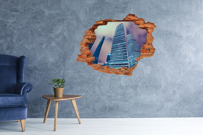 Fototapeta dziura na ścianę 3d Drapacze chmur