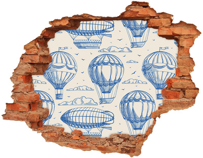 Fotoobraz dziura na ścianę Balony i sterowce
