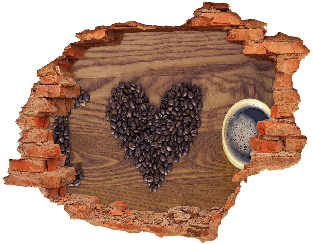 Fototapeta dziura na ścianę I love coffee