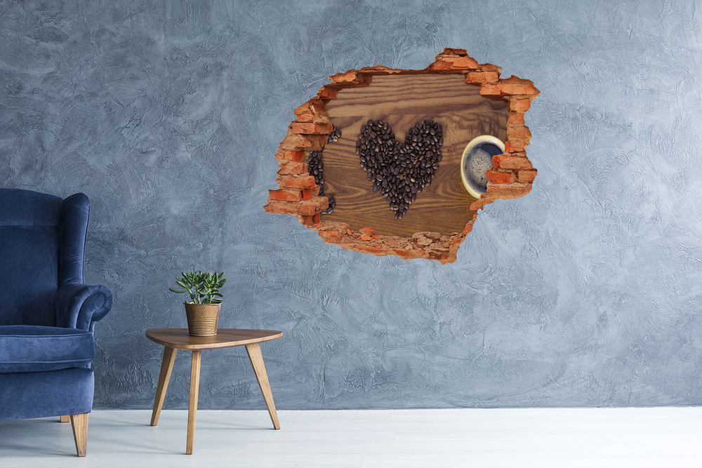 Fototapeta dziura na ścianę I love coffee