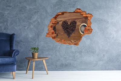 Fototapeta dziura na ścianę I love coffee