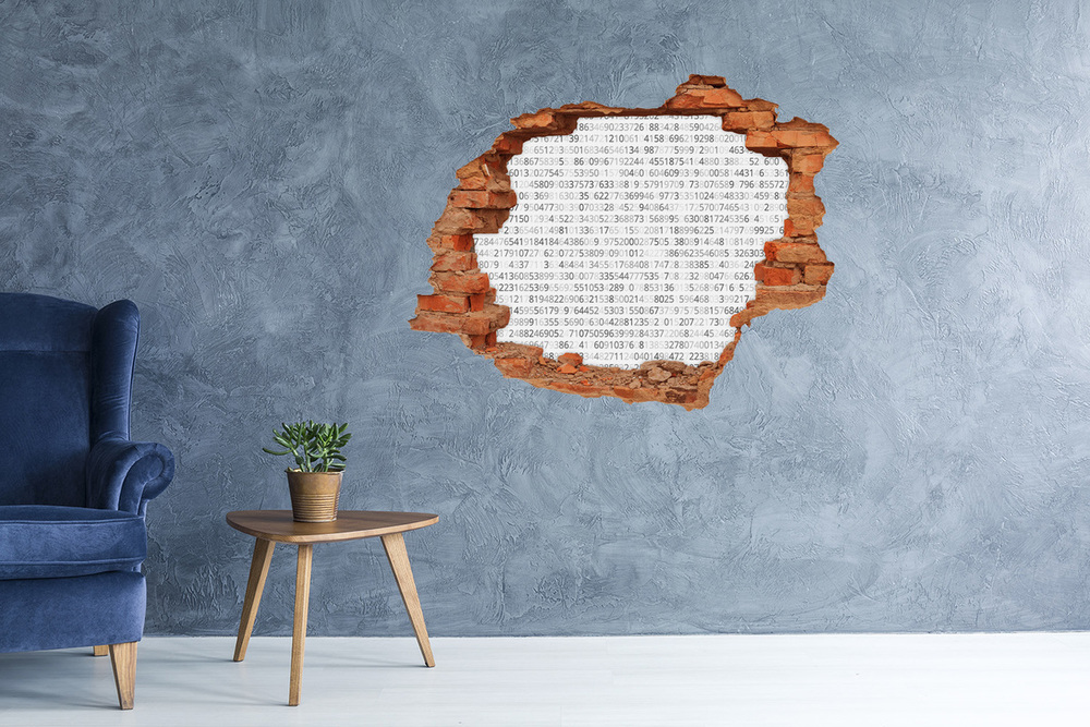 Fotoobraz dziura na ścianę naklejka Kod binarny