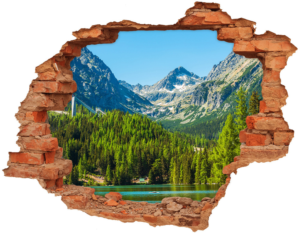 naklejka fototapeta 3D widok Jezioro w górach
