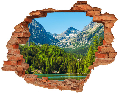 naklejka fototapeta 3D widok Jezioro w górach